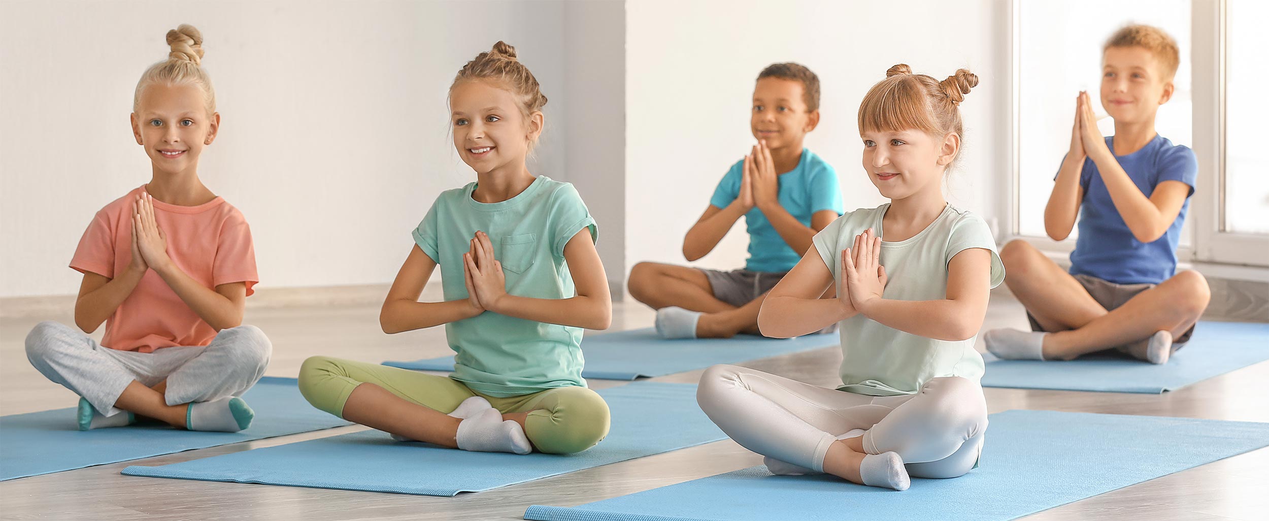 kids on mats